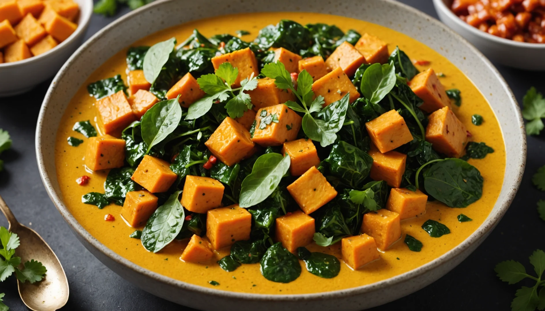curry patate douce epinard