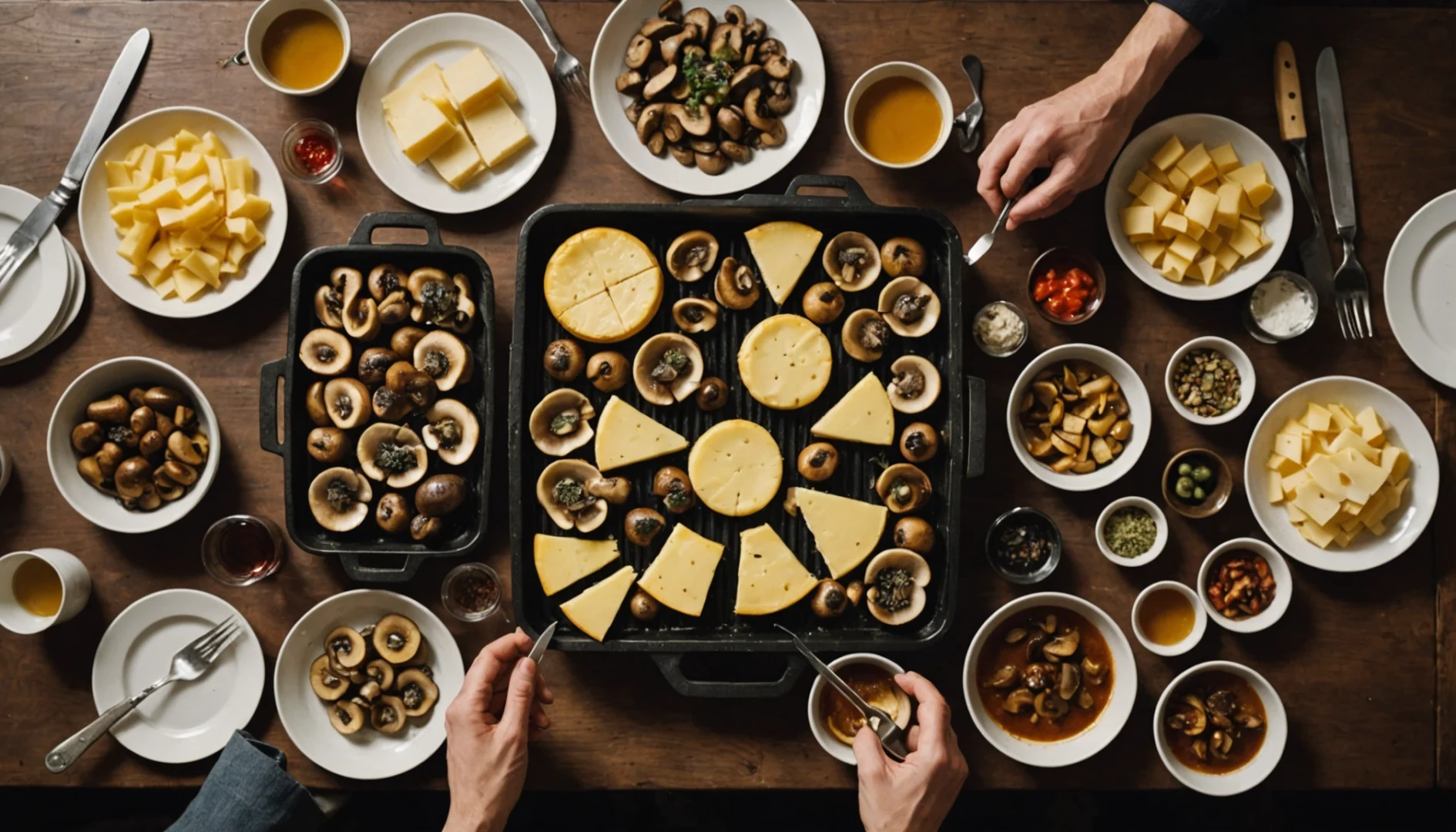 raclette champignon cru ou cuit
